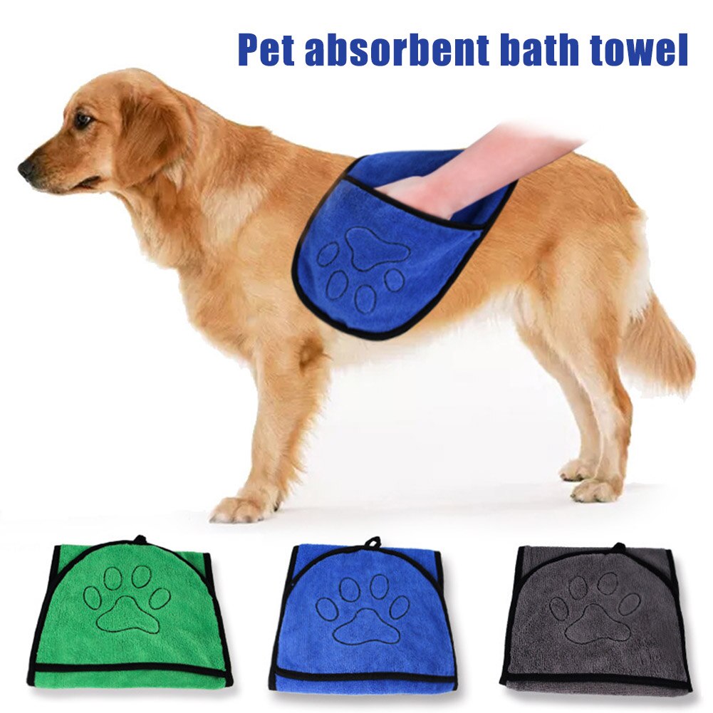 Pluche Huisdier Water Absorberende Handdoek Snel Droog Opknoping Katten Hond Handschoen Badhanddoek Dierbenodigdheden TI99
