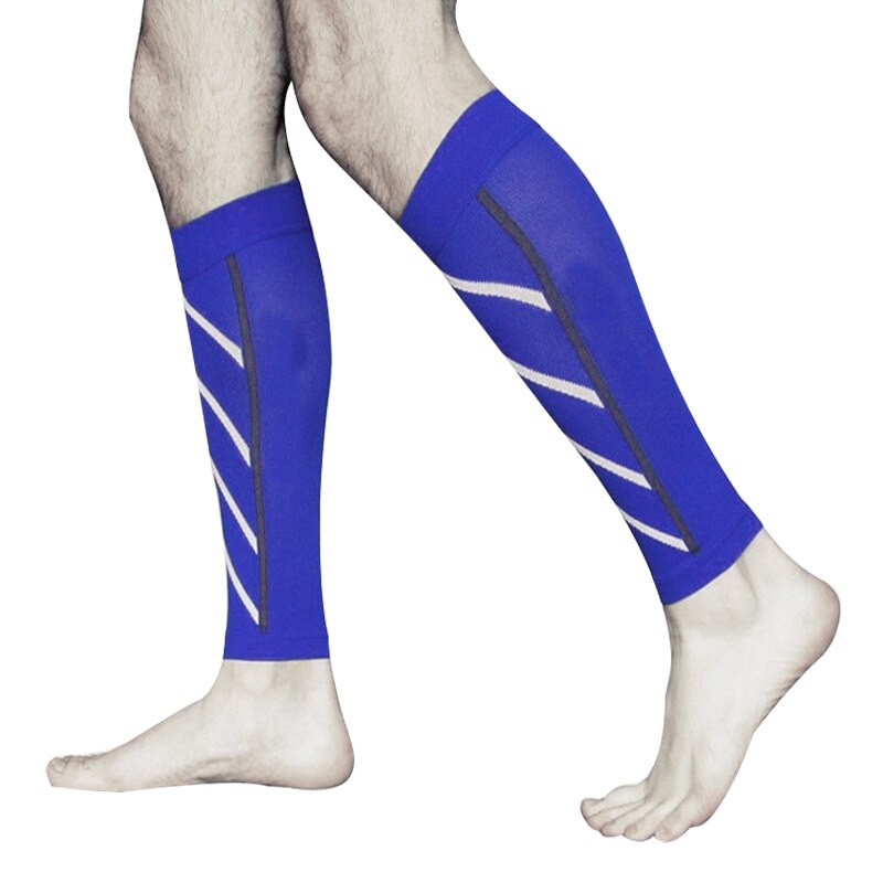 1 par lægstøtte gradueret komprimering ben ærme strømper udendørs træning sports sikkerhed  mu8669: Blå