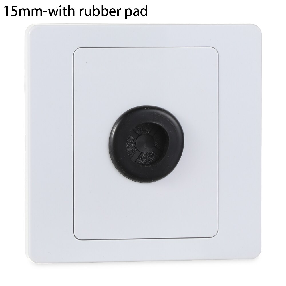 Plastic Wall Wire Hole Cover Reserved Drill Hole Panel Decor Separable Junction Box Cabinet Office Desk Hole Cap Dust Pipe Plug: 15mm-with rubber pad