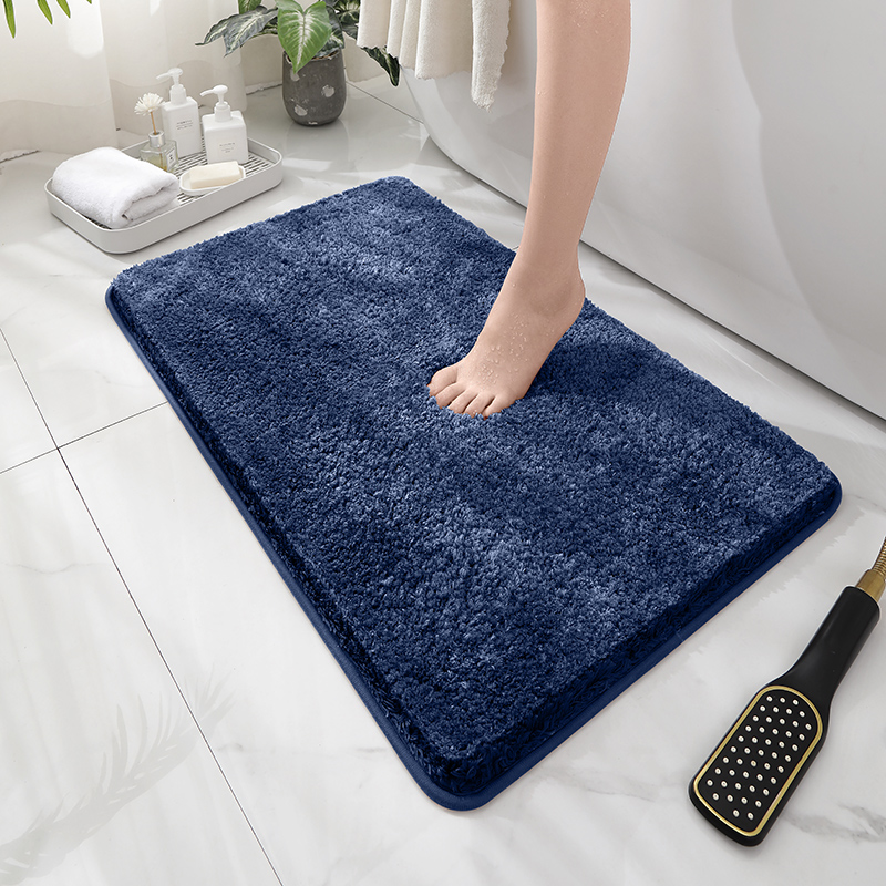 Alfombra de suelo de felpa gruesa suave y cómoda, alfombra de baño, Alfombra de dormitorio, Alfombra de sala de estar, alfombra de baño absorbente y antideslizante, hom: YELLOW / 500 mm x 800 mm