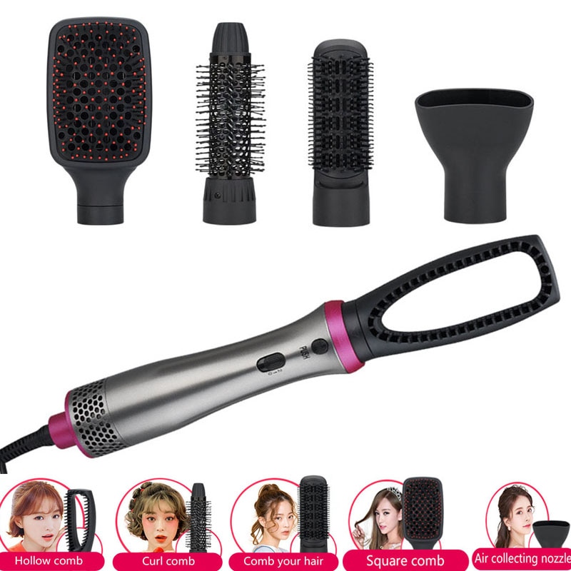 Piastra per capelli stile volumizzante rotante 3 in 1 rullo multifunzionale ruota styler pettine spazzola per lo messa in piega ad aria secca salone casa