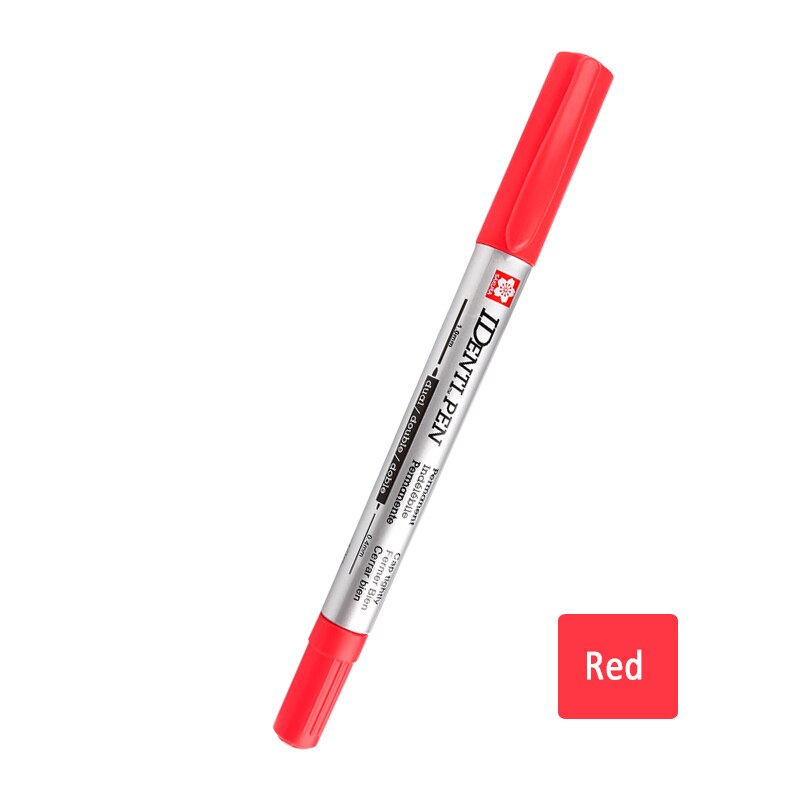 Lifemaster Sakura Identi Pen Fijne En Extra Fijne Permanente Inkt Dual Point Marker Mark Op Alles 8 Kleur Beschikbaar: Rood