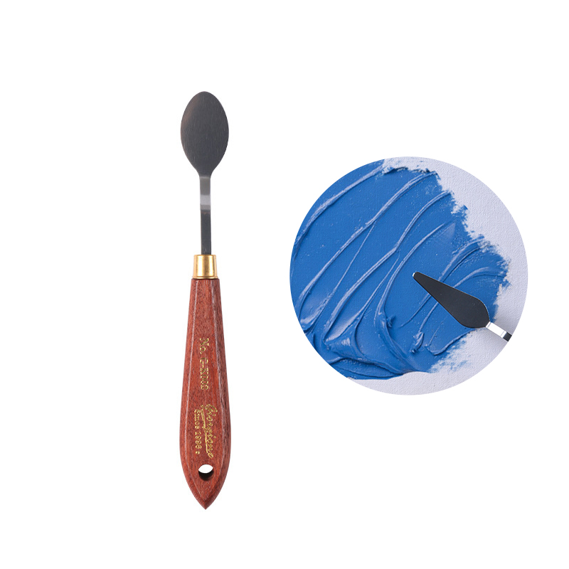 Espátula de artista, cuchillo de paleta, juego de cuchillos de pintura, raspador de mezcla de pintura, cuchillo de paleta de acero inoxidable, espátula artística de pintura: Gris oscuro