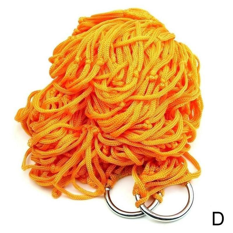 Beruhigende Gittergewebe Schaukel 240*80 Cm Schaukel Erwachsene freundlicher Verdicken Nylon Stoff Hängematte Gittergewebe Netz Starken Seil Hält hoch zu 100kg: Orange