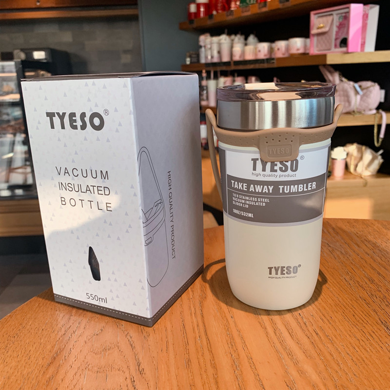 Tyeso kop termokolbe dobbelt rustfrit stål kaffekrus fortykket stor bil termokrus rejse termokop termokrus til