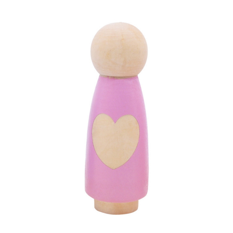 1 set bemalte holzpuppen, beliebtes zakka-puppen-dekorationsset für zuhause, foto-requisiten, tischdekoration