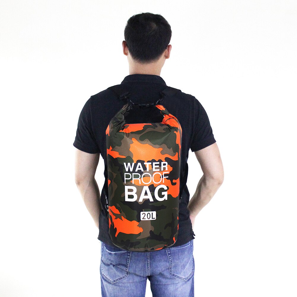 PVC Waterproof Dry Bag 5L 10L 20L 30L Camo Outdoor Diving Foldable Man Women Beach Swimming Bag Rafting River Ocean backpack