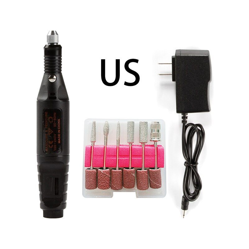 Apparecchi elettrici per Manicure Pedicure USB Macchina Del Trivello Del Chiodo Della Cuticola Remover Gel Unghie Artistiche Punte da Trapano Fresatura Rettifica Frese E Taglierine Per Micro SIM: GJ1451DUS