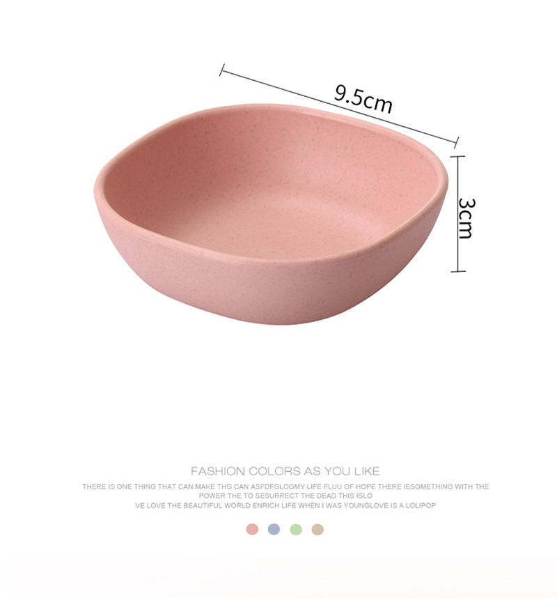 Talerz sałatkowy talerz Sushi z włókna bambusowego zdrowa płyta przyprawowa śliczny wielofunkcyjny talerz na owoce naczynie robić żywności 4 kolor szt./zestaw zestaw Dinnrware