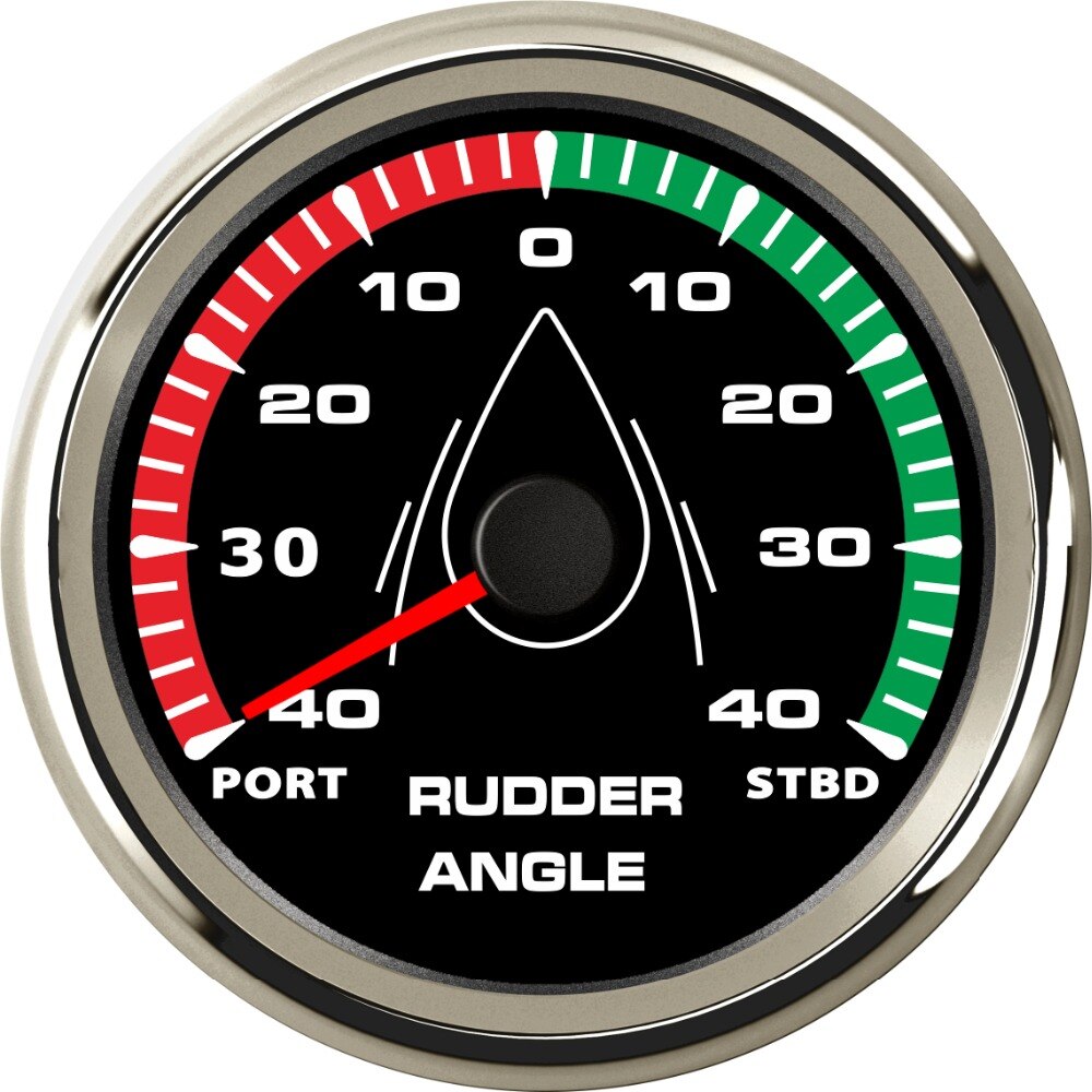 85mm Marine Lcd Rudder Angle Gauges Waterproof IP67 Rudder Angle Meters Instrument 0-190ohm with 8 Kinds Backlight