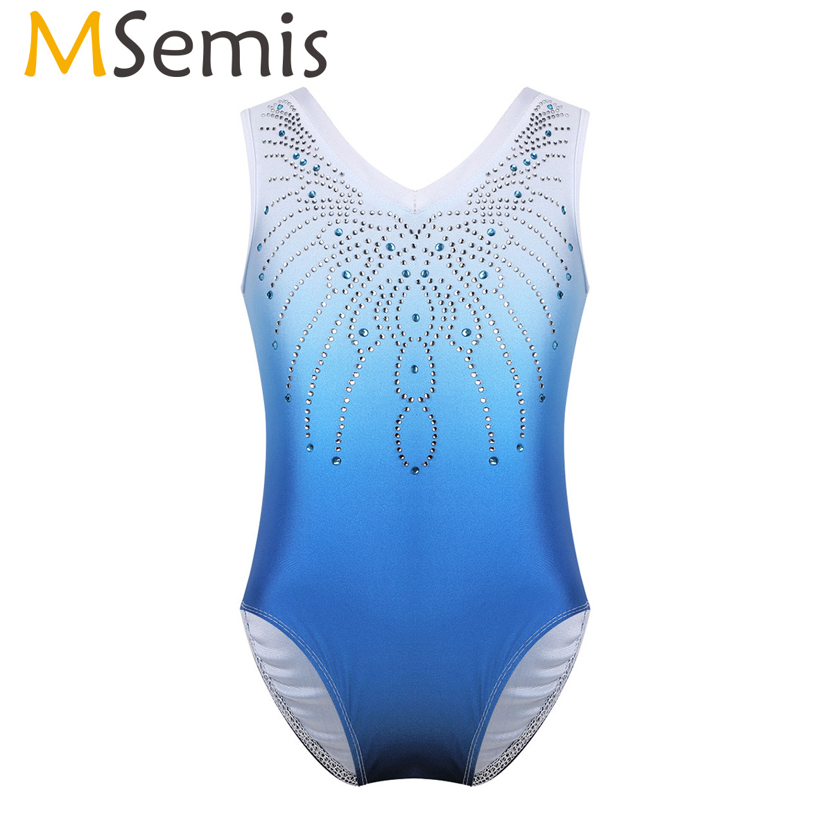 Msemis ballerina dans klädsel balett dans trikåer barn flickor glänsande strass rytmisk gymnastik leotard dans kostymer