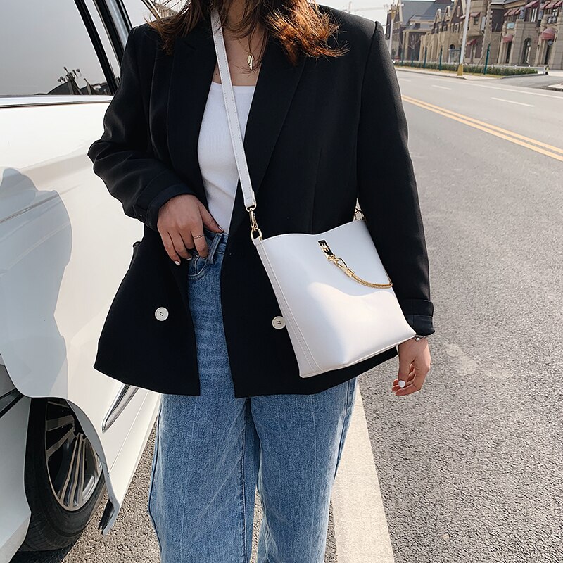 Small Pu Leather Handbags Shoulder Bag Ladies Crossbody Bags for Women Female Bucket Messenger Bag