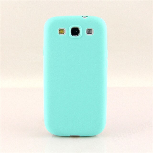 Zachte Siliconen TPU Candy Kleur Case voor Samsung Galaxy S3 Neo i9301 SIII I9300 GT-I9300 Duos i9300i Cover Ultra Dunne matte Coque: Sky Blue