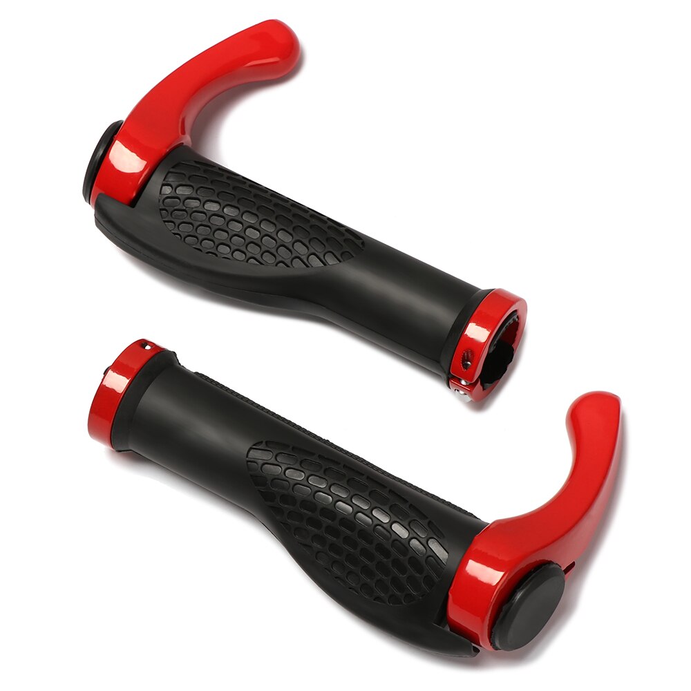 2 uds bicicleta MTB ergonómico mango ranura suave empuñaduras de manillar de goma ciclismo bloqueo manillar bicicleta accesorios