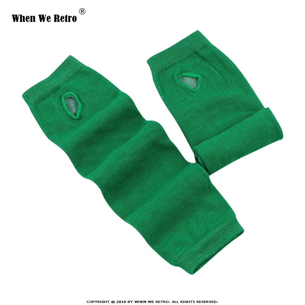 When We Retro Autumn Winter Wrist Arm Hand Arm Warmers Knitted Long Fingerless QY0491 Sleeve Fingerless Gloves Soft Warm Mitten: Green
