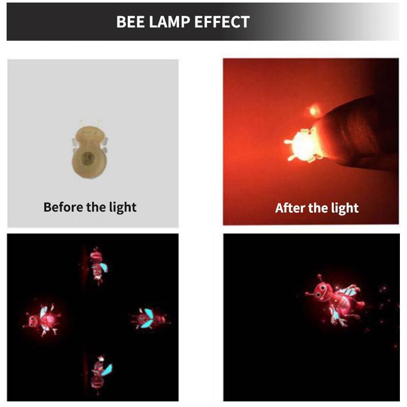 Light Burst Honeybee Magic Lantern Toy Magic Finger Prop Lamp 3D Hologram Projection Toy Party Performance Magic Light