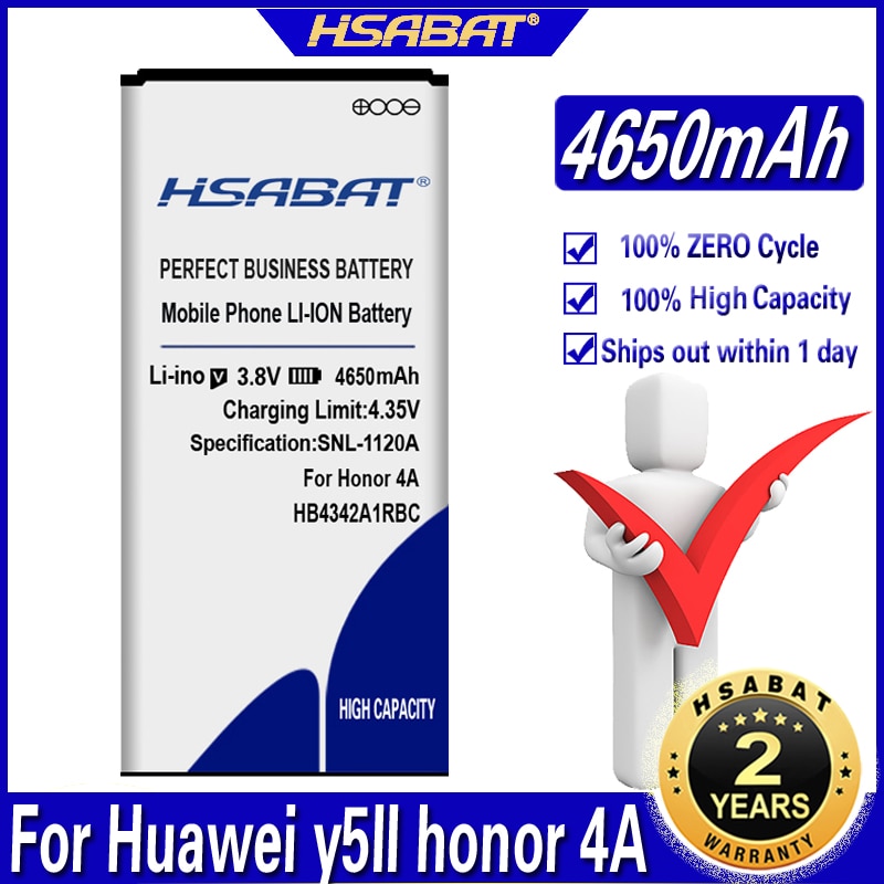 Hsabat 4650 Mah HB4342A1RBC Batterij Voor Huawei Y5II Y5 Ii 2 Ascend 5 + Y6 Honor 4A SCL-TL00 Honor 5A LYO-L21