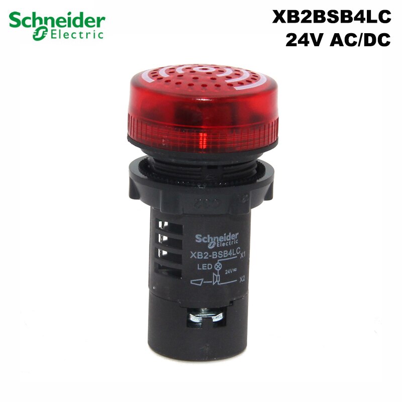 Schneider Elektrische XB2BSB4LC 24VAC/Dc Zoemer Met Licht XB2-BSM4LC 220VAC 50/60Hz Intermitterende Geluid Opening Grootte 22mm