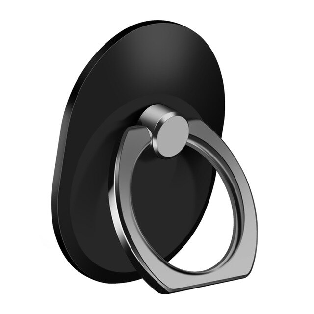 Luksusowy metalowy uchwyt na telefon komórkowy kształt zegara uniwersalny uchwyt magnetyczny do samochodu stojak akcesoria Ring Finger: A05-Black