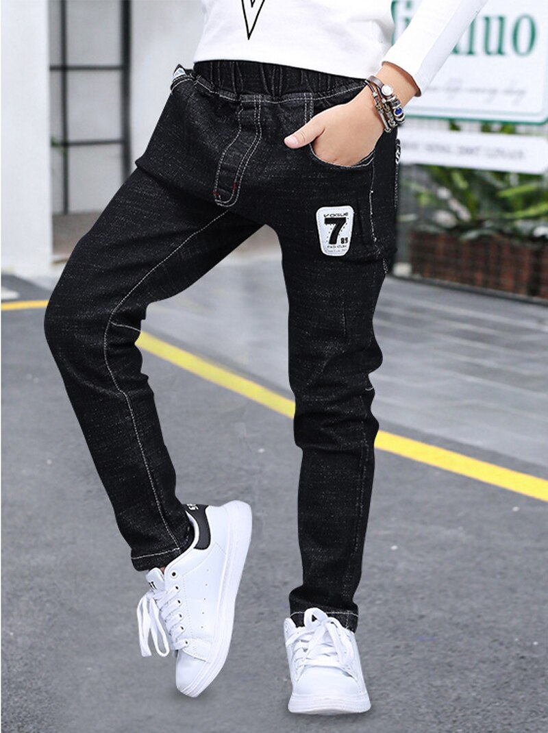 IENENS di Prima Classe di Modo Dei Jeans Dei Capretti Dei Ragazzi del Denim Dei Pantaloni Lunghi di Autunno della Molla Slim Stretch Jeans Ragazzo Pantaloni Da Cowboy 5-13Y: 6T