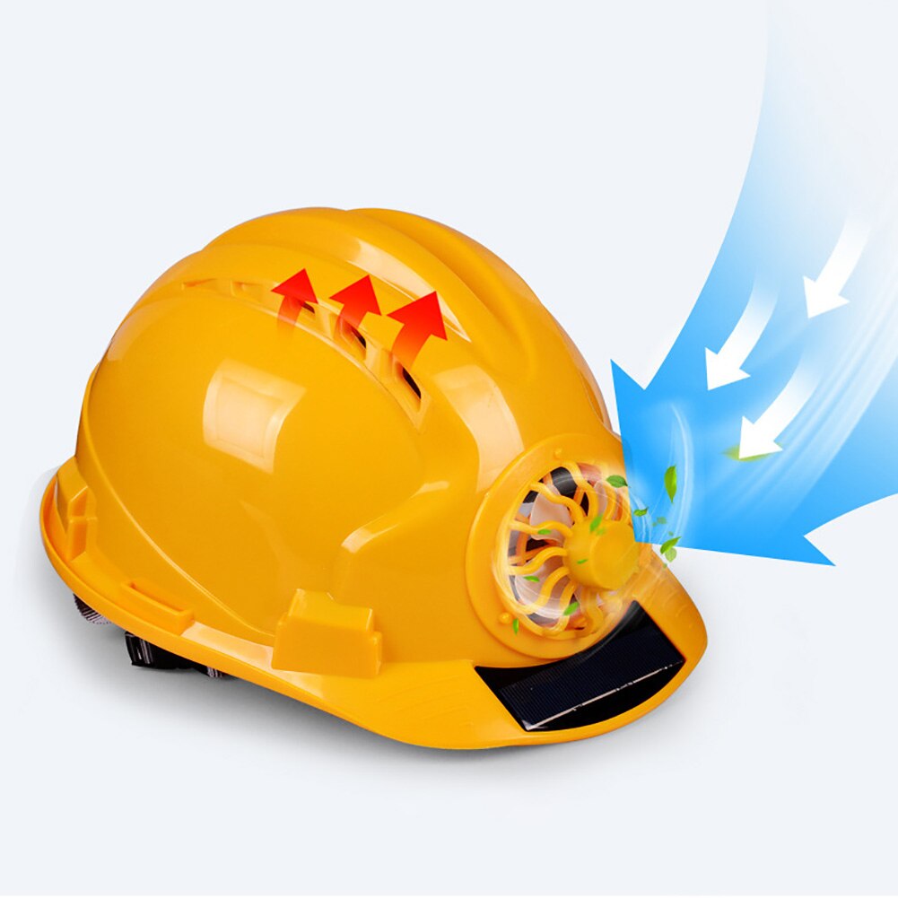 Helmet Hard Sunscreen Solar Power Workplace Security With Fan Hat Adjustable Outdoor Safety Cycling Ventilate Construction