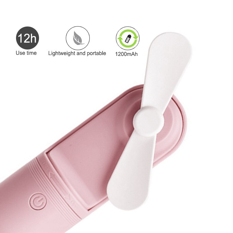 Intelligenter kapselventilator, tragbar, mit wiederaufladbarem akku und 800ma usb-anschlüssen, mini-handventilator für den sommer, ideal für reisen