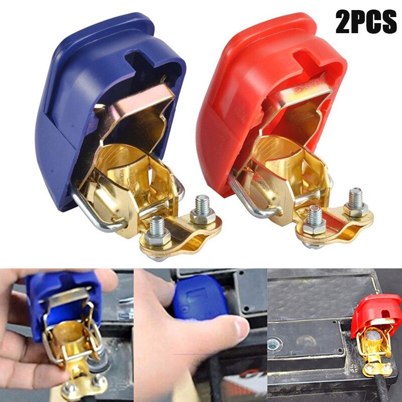 2 PCS 12V Quick Release Battery Terminal Clip Connector Clip Car Boat Van Accessories Car Styling