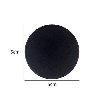 3Pcs Silicone Stopper Deur Mute Stickers Deurstopper Bescherming Porte Pad Deurstopper Silicon Rubber Hardware Bumper Muur Mat: 5 cm Round Black