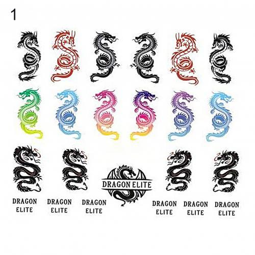 10 stuks chinese drakenpatroon karakters nail art sticker decal manicure decoratie nagelaccessoires: 1