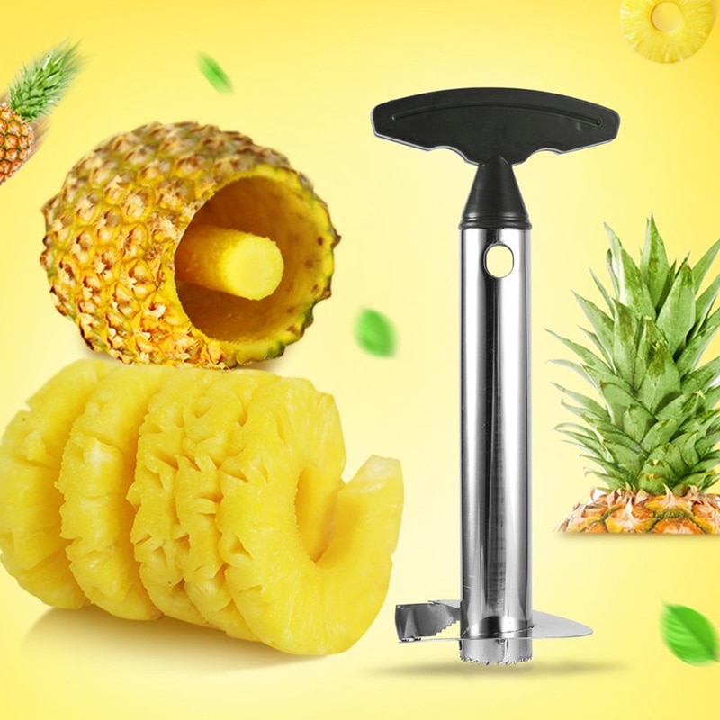 1Pc Roestvrij Staal Ananas Schiller Snijmachines Voor Fruit Cutter Slicer Snijgereedschap Voor Keuken Resturant Fruit Accessoires