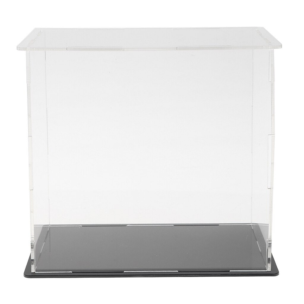 Acrylic Display Box Perspex Case Self-Assembly Plastic Base Dustproof For Model: 13.5x10x13cm