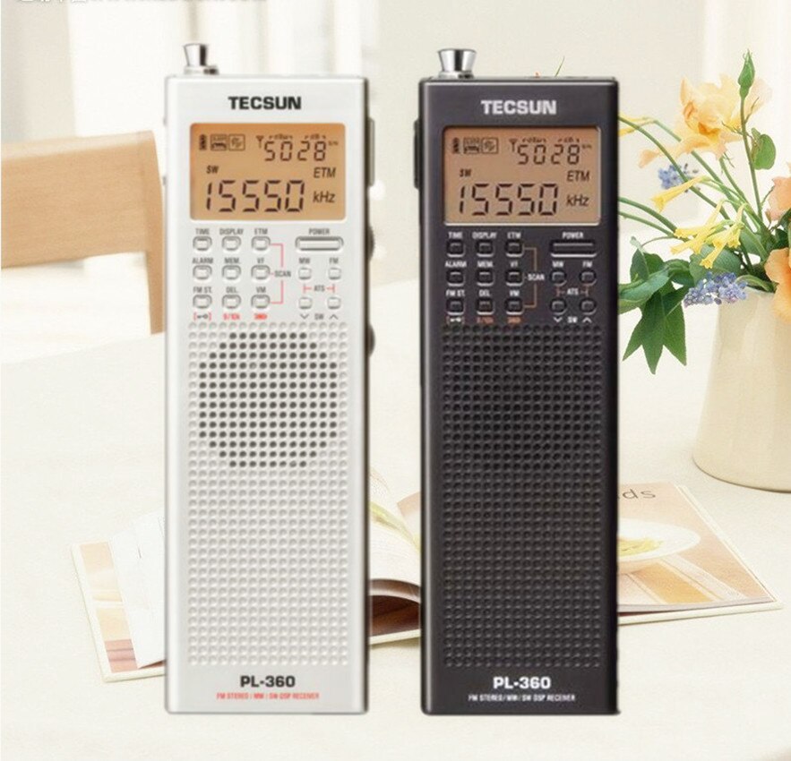 Tecsun PL-360 Radio FM MW SW LW + External AM Antenna + Outdoor Antenna Portable Radio Recorder