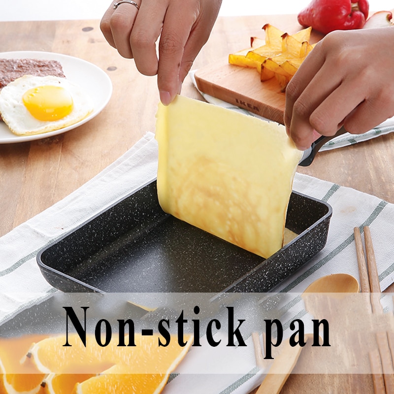 13 x 18cm stekepanne tamagoyaki omelett svart ikke-pinne panne steke eggpanne pannekake kjøkkenpott naken brukes til gasskomfyr