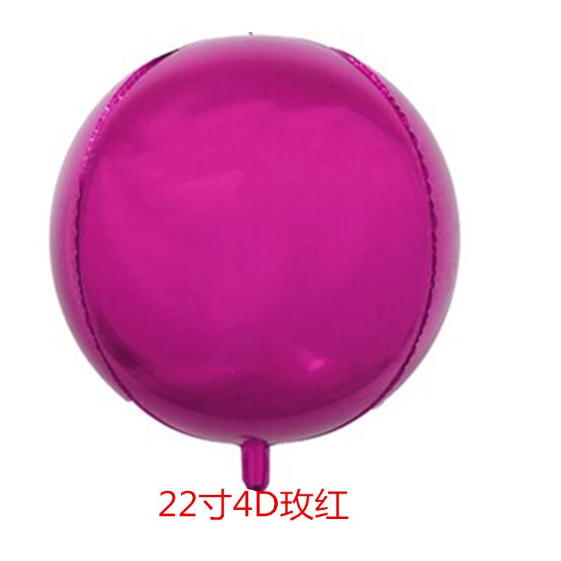 18 tum stor pärlemorskimrande 4d aluminium film ballong födelsedagsfest metall bröllopsfest dekoration bakgrund foto rekvisita: Rosröd
