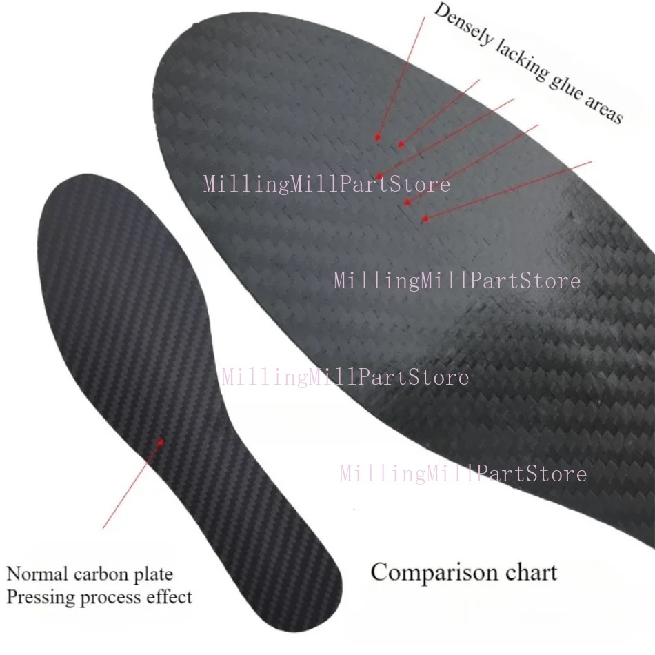 Hochwertige 0,8 mm, 1,0 mm, 1,2 mm Dicke, Kohlefaser-Einlegesohle, Sport-Einlegesohle, männliche Schuhpolster, weibliche orthopädische Schuh-Sneaker-Einlegesohlen