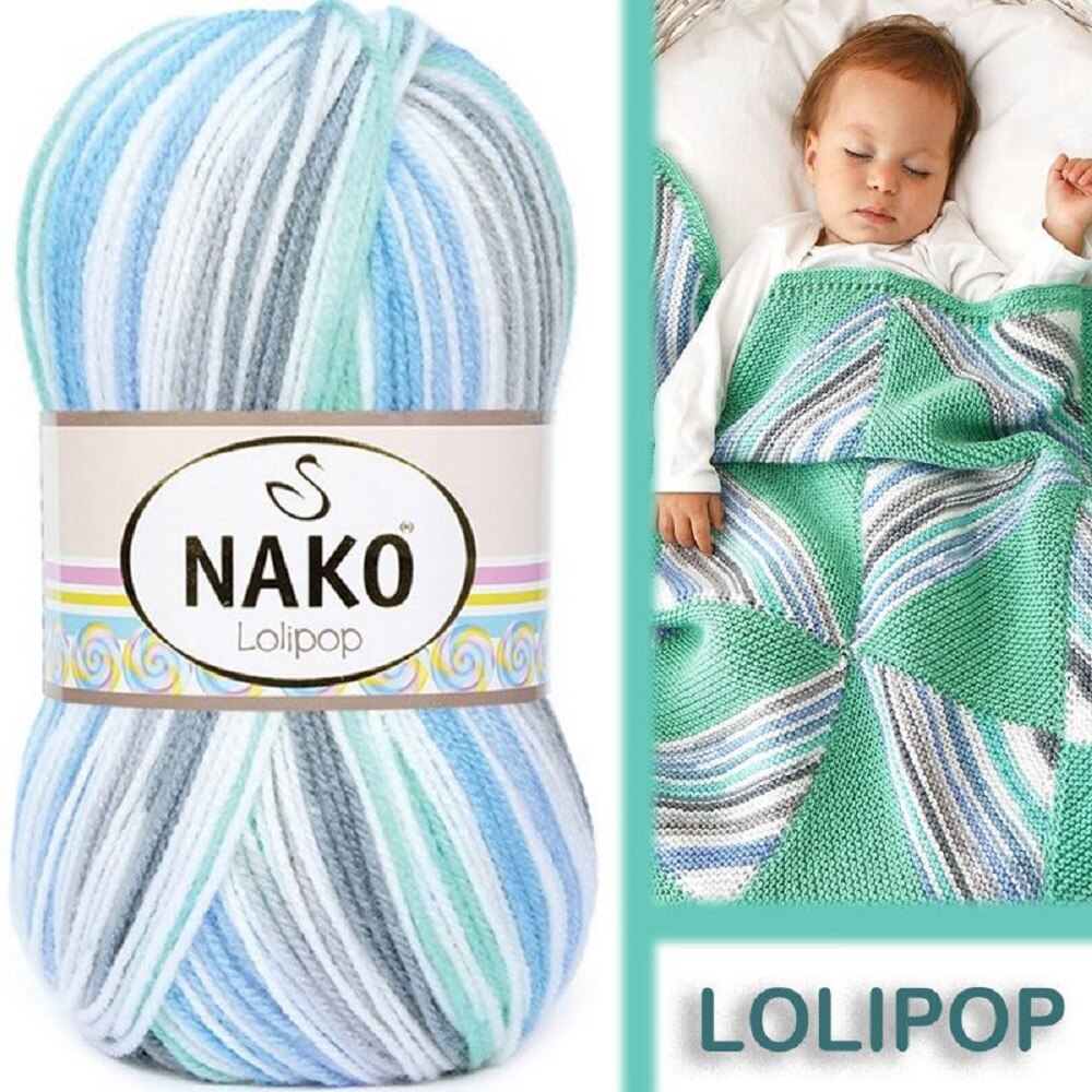 Nako Lollipop 100% Premium Acrylic Yarn DIY Hand knitting yarn blanket sweater cardigan beanie baby knitting yarn crochet