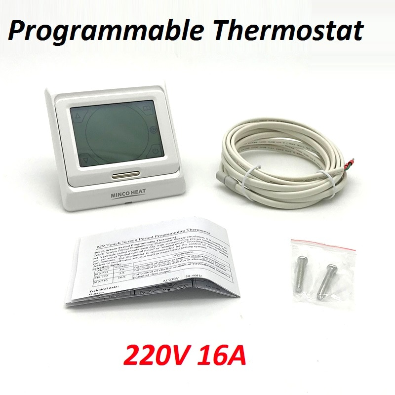 LCD Touch Screen Digitale Thermostaat Wekelijkse Programmeerbare Vloerverwarming Temperatuurregelaar
