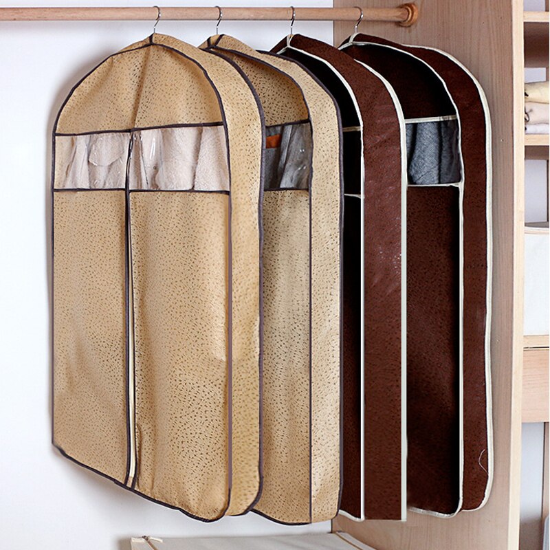 1Pc Huishoudelijke Stof Kleding Opbergtas Kleding Covers Jas Bont Kleding Stofkap Dikke Niet-geweven Stof Drie-Dimensionale