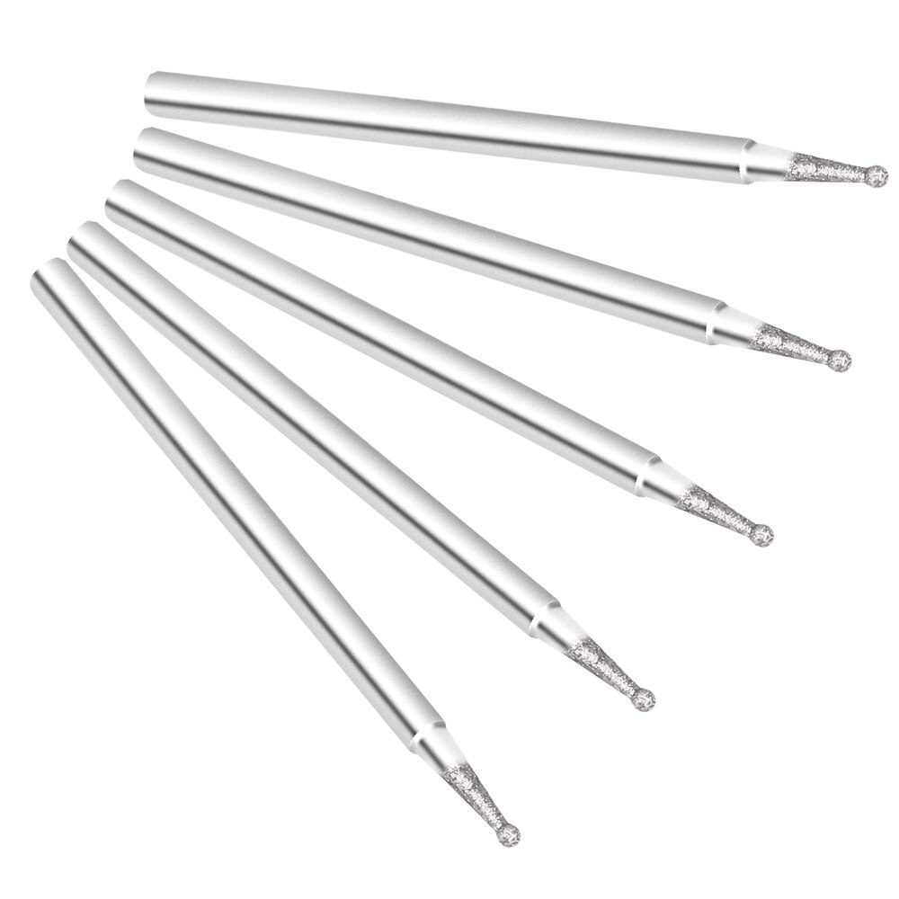 5pcs Diamond Milling Cutters for Manicure Ceramic Nail Drill Bits Manicure Cuticle Clean Bit Elecric Machine Pedicure Accessory: set 5