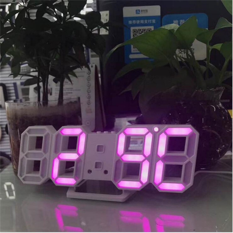 3d led vækkeur digitalt ur væg horloge snooze termometer skrivebord bord ur stue kontor boligindretning horolog
