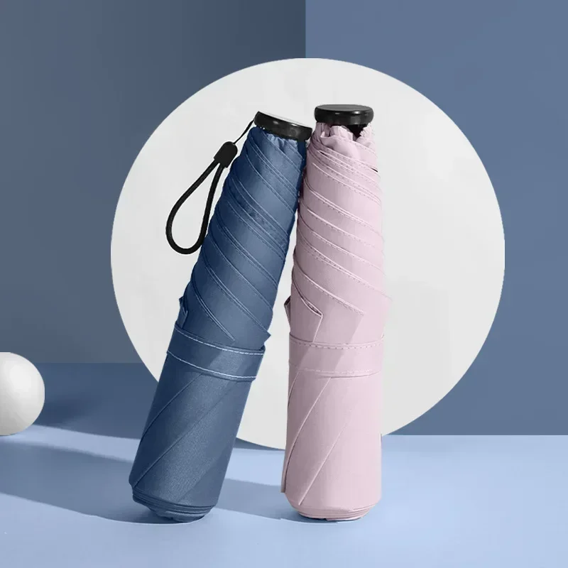 Guarda-chuva dobrável de fibra de carbono anti uv chuva guarda-sol elegante portátil à prova de vento lâmpada guarda-sol feminino e masculino