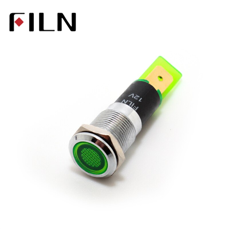 FILN FL1M-12FJ-1 mini metal red yellow green 6v 48v 110v 220v 12v pilot lamp with pins