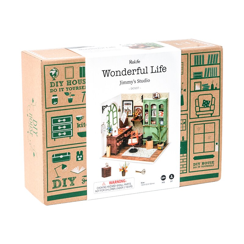 Robotime Rolife Diy Houten Poppenhuis Miniatuur DGM07 Jimmy 'S Studio