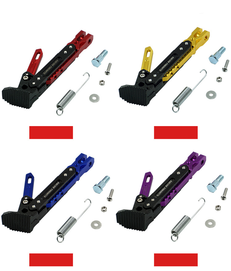 Motorcycle CNC Verstelbare Kick Stand Elektrische Voertuig Zijsteun Zijframe Aluminium Motorfiets Modificatie Accessoires