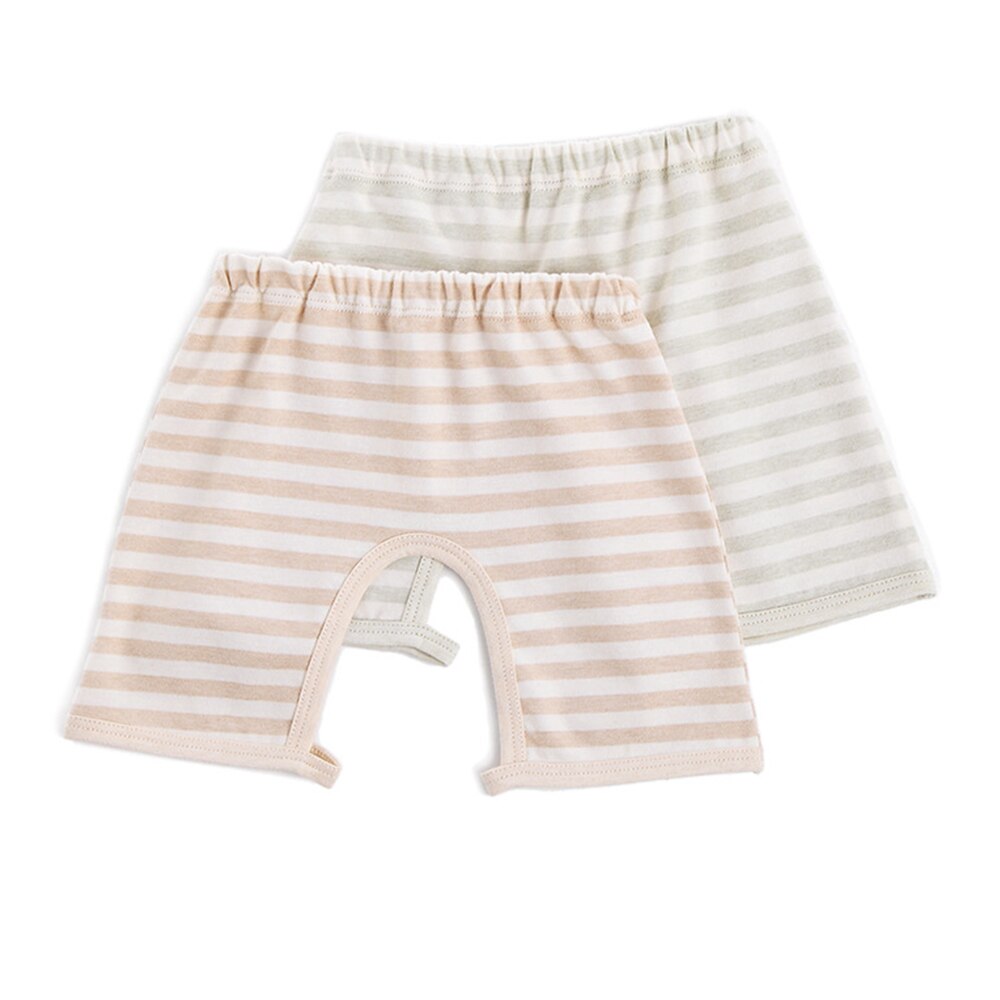 Pasgeboren Baby Broek Met Open Kruis Gekleurde Katoen Lente Zomer Broek Jongens Kinderen Leggings Meisjes Peuter Kleding 0-24M: Thick Stripe 2pcs / 66