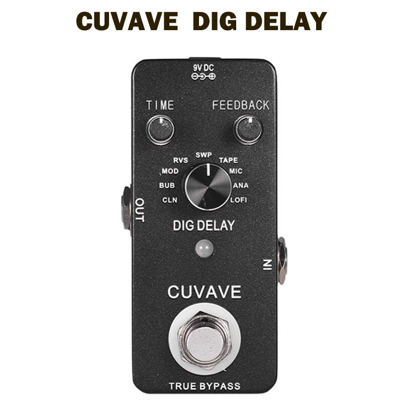 CUVAVE Digital Reverb Guitar Effect Pedal True Bypass Full Metal Shell DIG Pitch DIG DELAY for guitar pedal guitar accessories