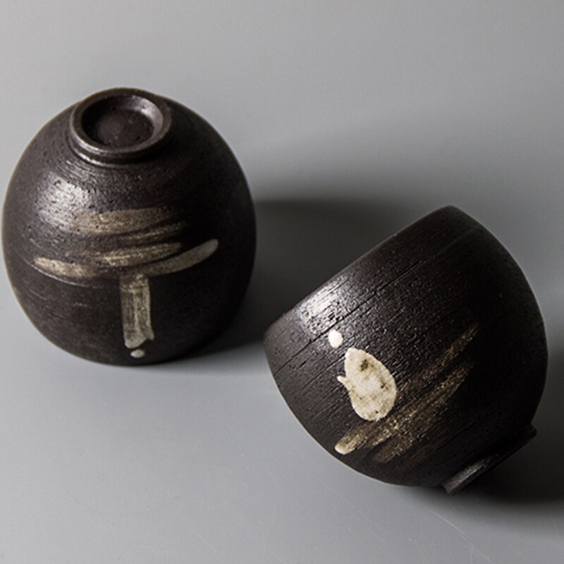 Zen Handgemachte Keramik Mönch Chinesische Tassen Schokolade Farbe Meditation Tee Tasse einstellen Teegeschirr Schüssel Für Tee Zeremonie Teetasse Kaffee Becher