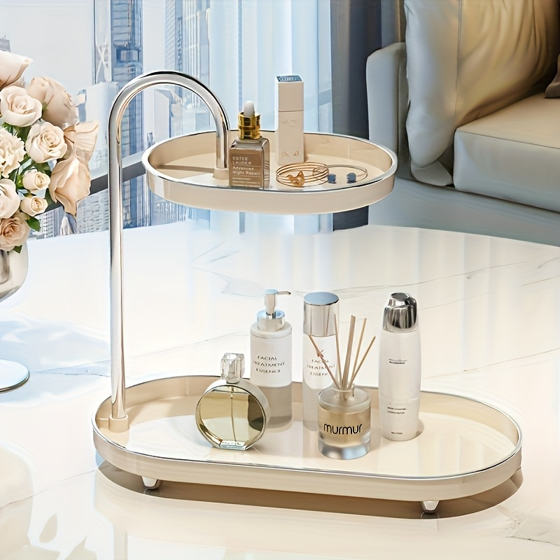 Lichte luxe badkamer opbergrek opbergrek kaptafel huidverzorgingsproducten entree bureau sleutel diversen opbergrek