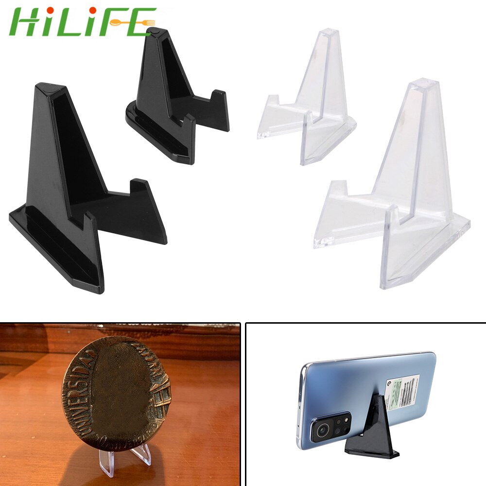 HILIFE Collection Coin Storage Rack Postcard Display Medal Shelf 10pcs Mini Coin Display Easel Holder Acrylic Stands