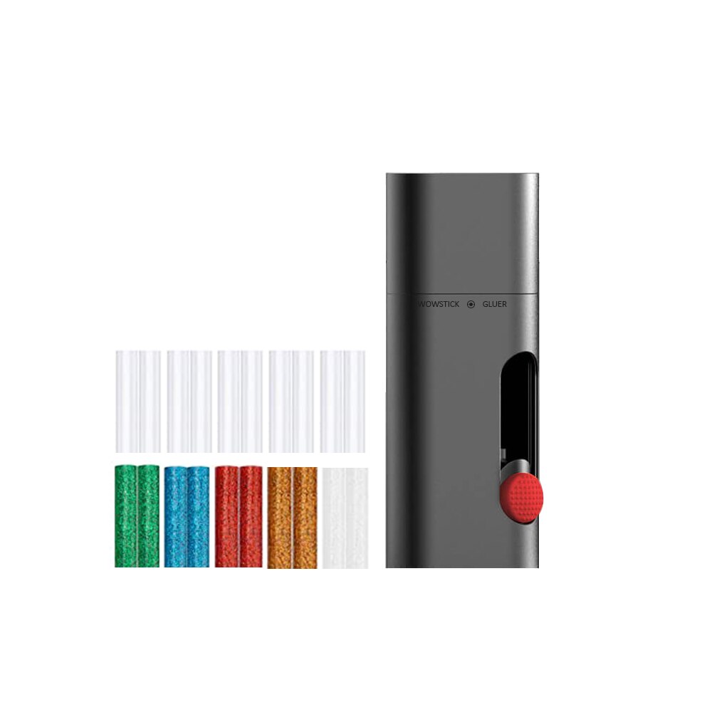 Wowstick kabelloser elektrischer schmelzklebestift, 2000 mah, typ-c, wiederaufladbar, diy-bastelkleber mit / 20 klebestiften